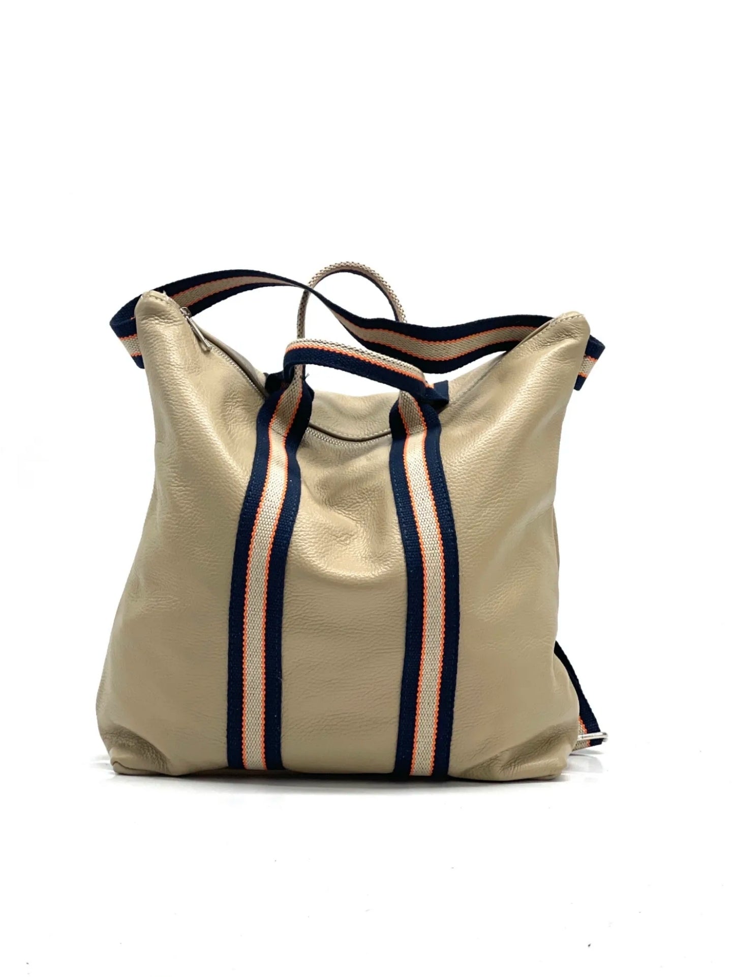 ZAINO IN PELLE RIGHE
