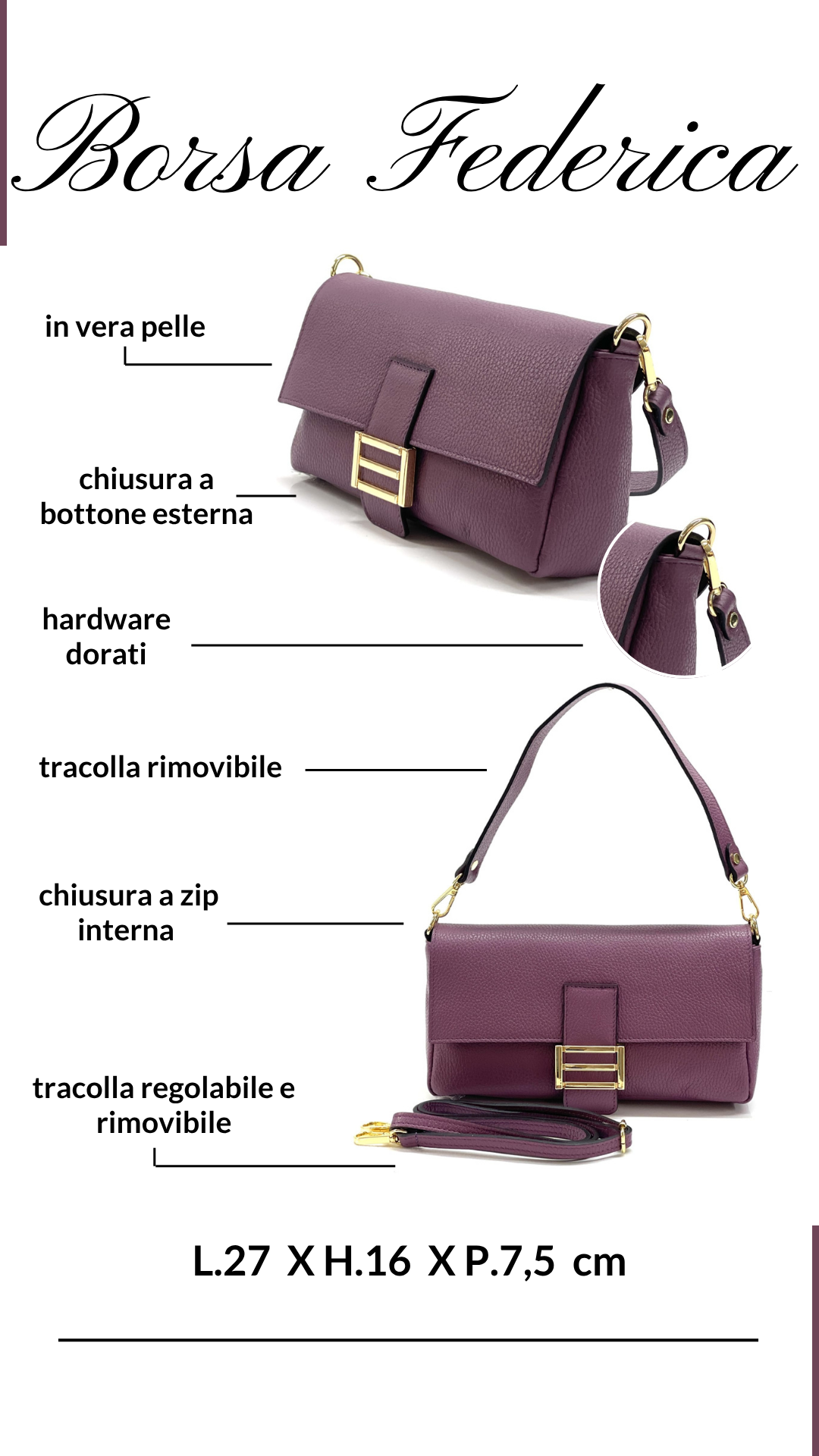 BORSA IN PELLE FEDERICA