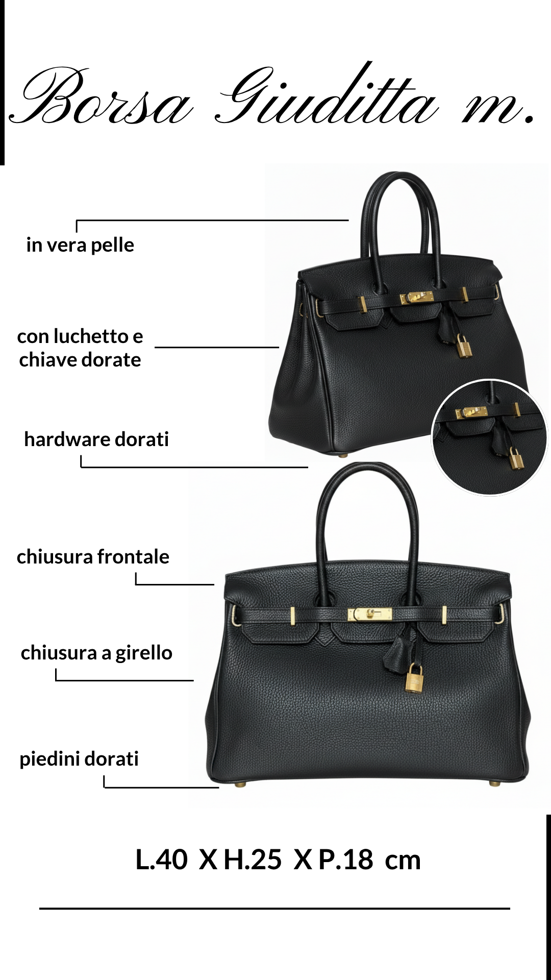 BORSA IN PELLE GIUDITTA MEDIA