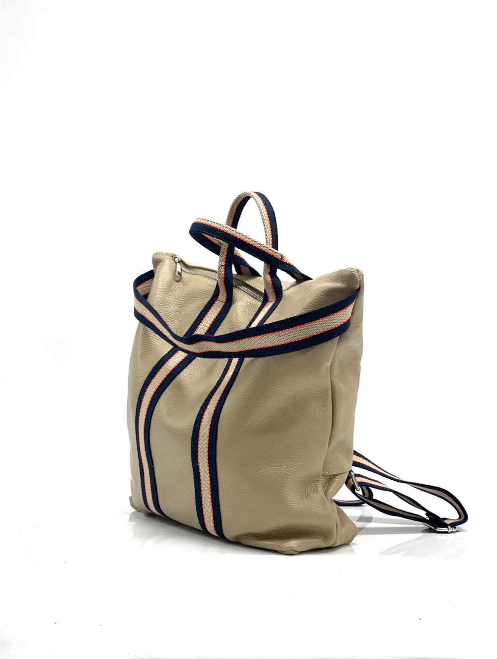 ZAINO IN PELLE RIGHE
