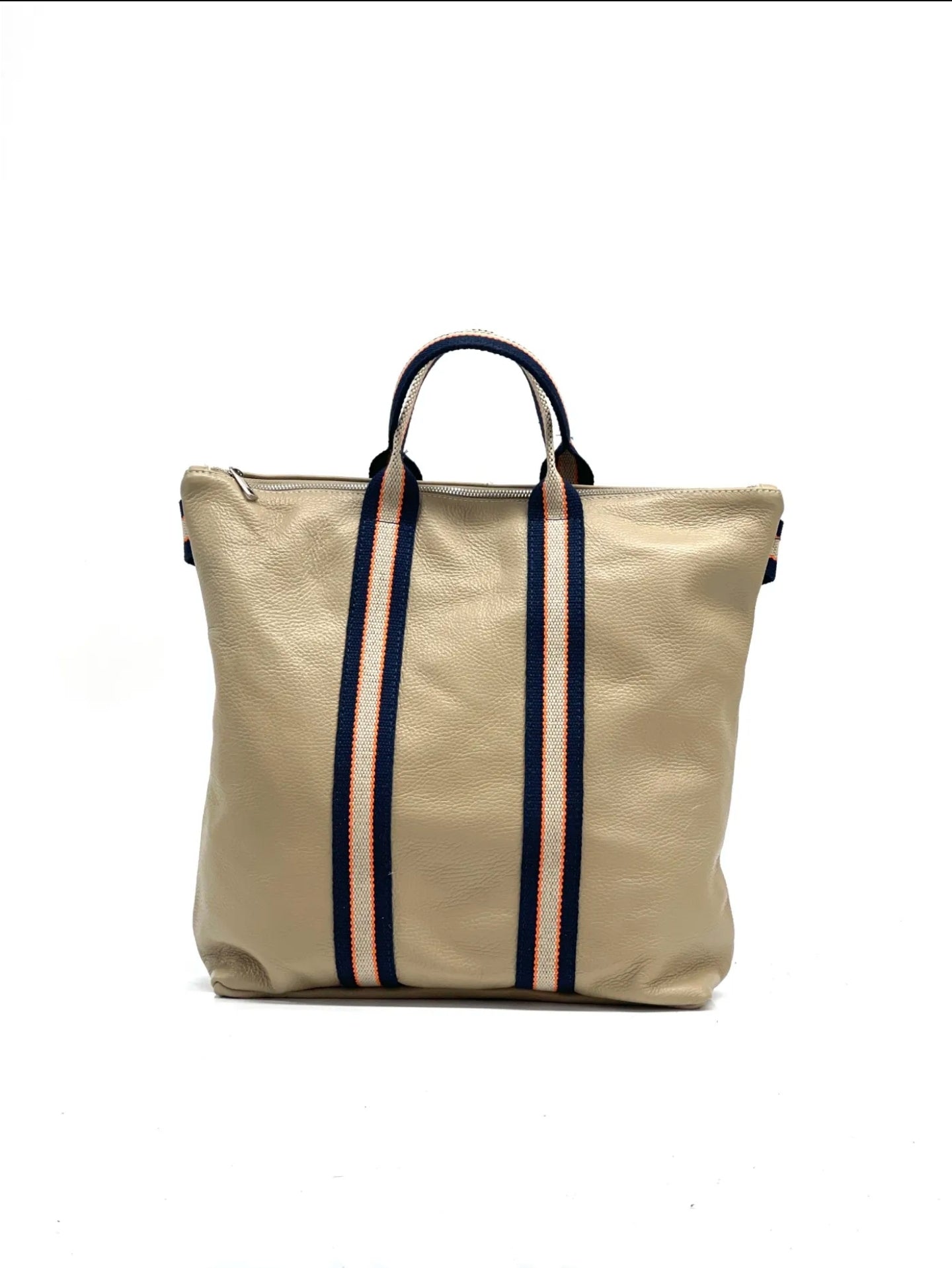 ZAINO IN PELLE RIGHE